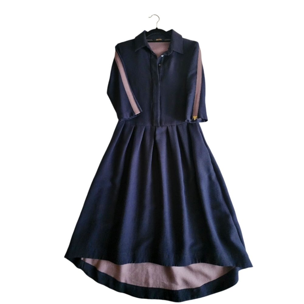 Sassofono Navy Blue Vintage Dress